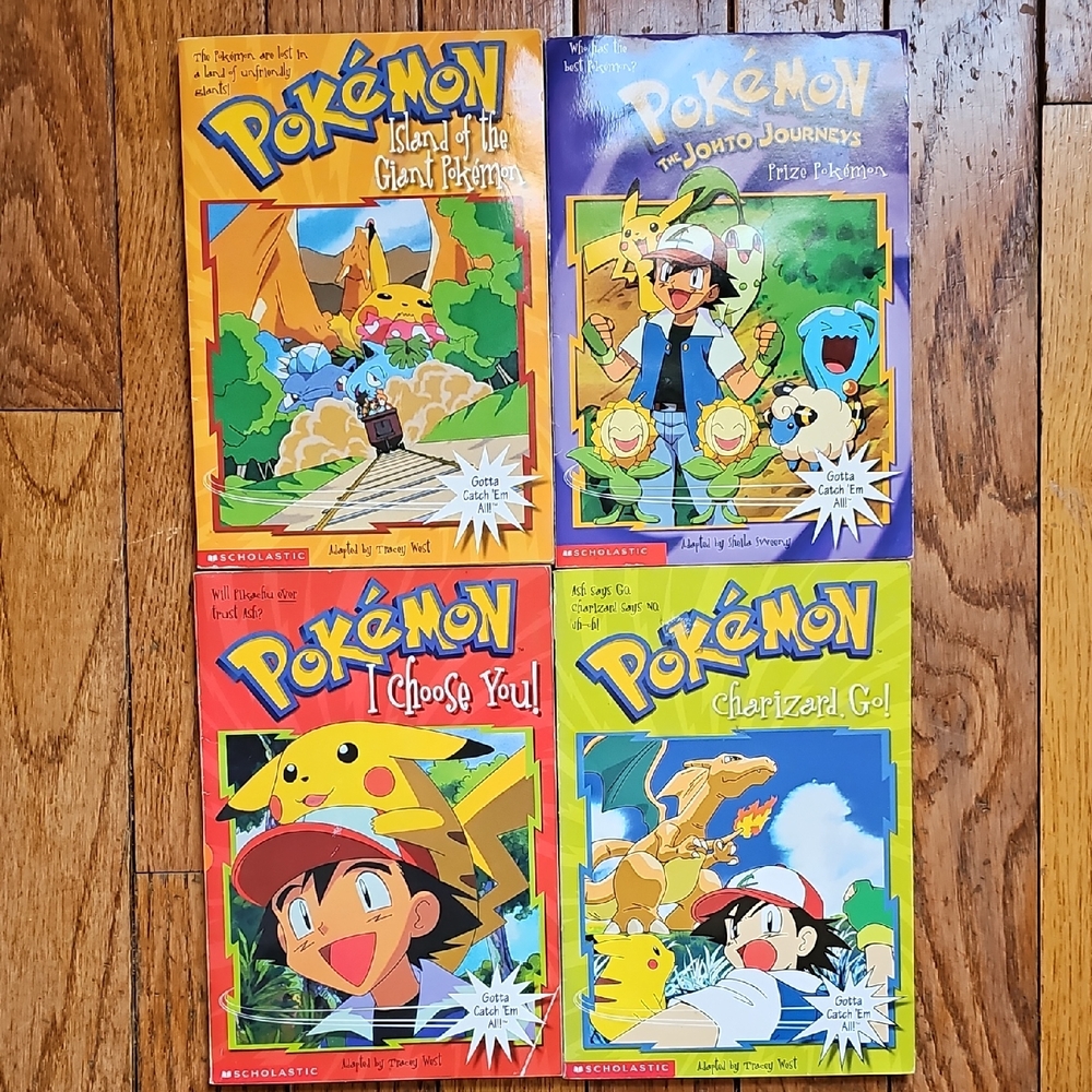 Vintage Pokémon Paperback Book Set Of 4